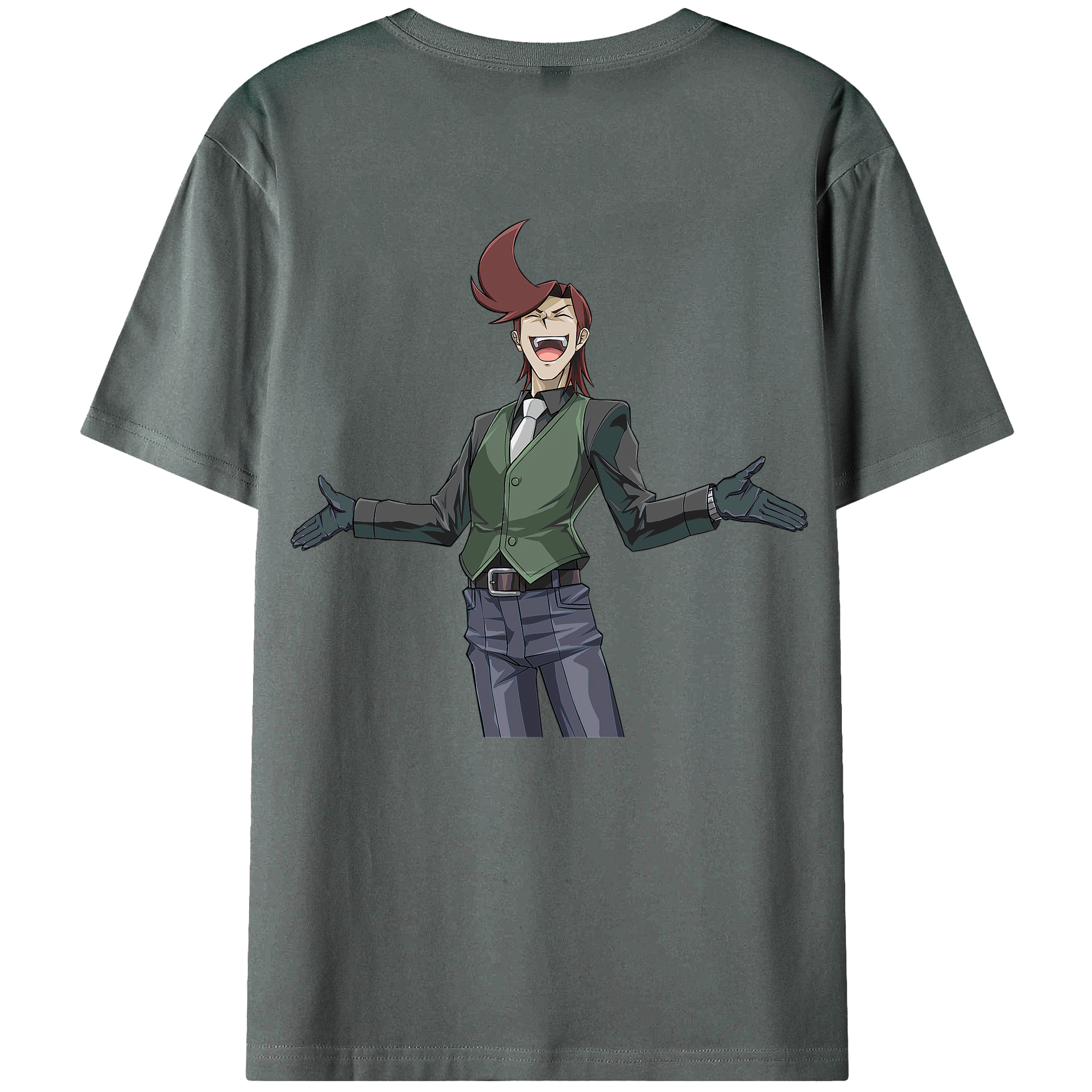 （画像用） 遊☆戯☆王 Yu-Gi-Oh! 綿100％ メンズ半袖Tシャツ（バックプリント） 通気性